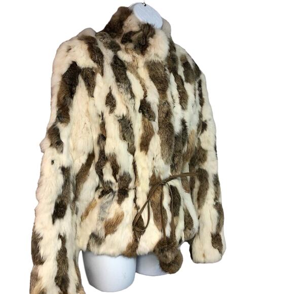 WILSONS LEATHER RABBIT FUR JACKET M - Picture 10 of 13